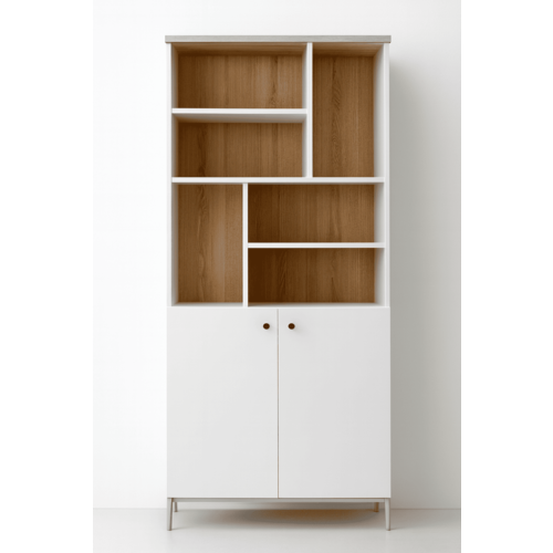 BS-8038-SOWH 2.5FT BOOKSHELF-SONOMA OAK+WHITE BS-8038-SOWH 2.5FT BOOKSHELF-SONOMA OAK+WHITE